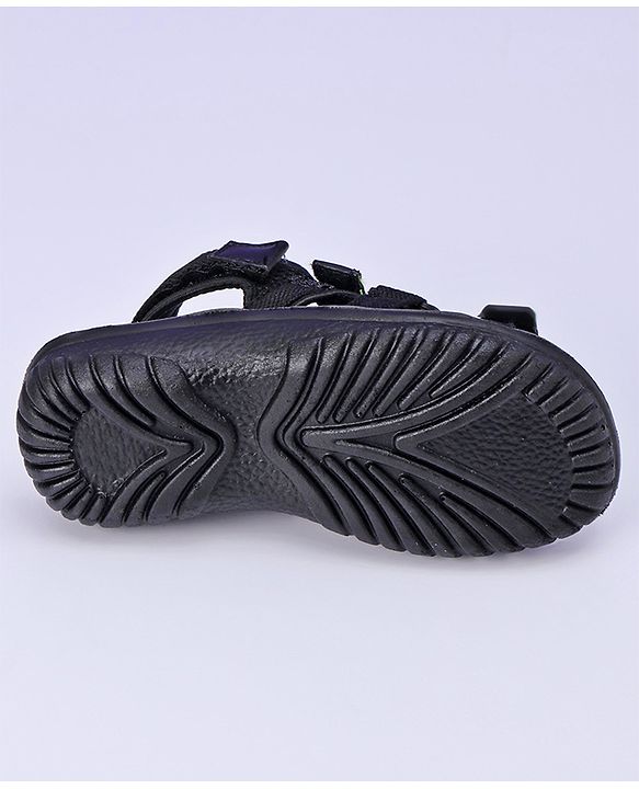 Pine Kids Sandals With Triple Velcro Closure - Green Black