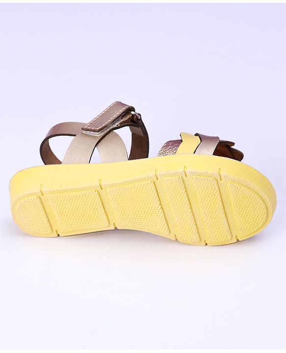 Pine Kids Sandals With Velcro Closure - Yellow
