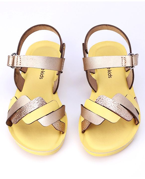Pine Kids Sandals With Velcro Closure - Yellow