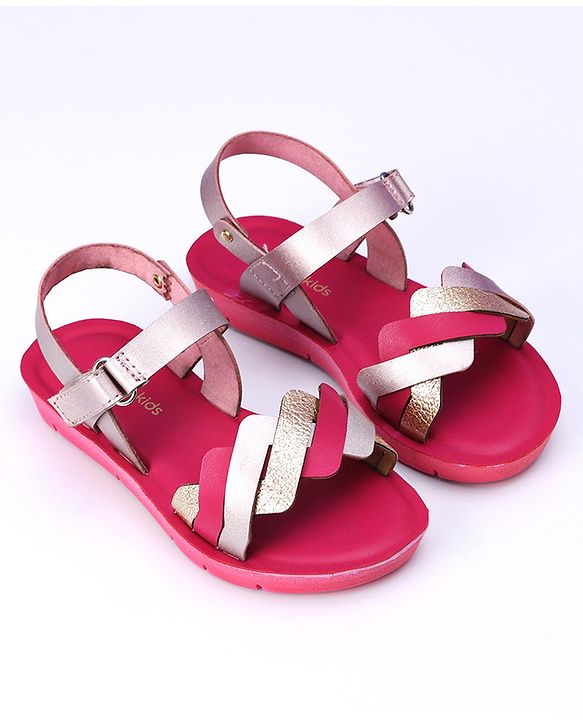 Pine Kids Sandals With Velcro Closure - Fuchsia