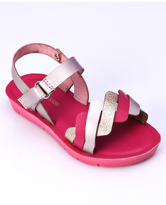 Pine Kids Sandals With Velcro Closure - Fuchsia