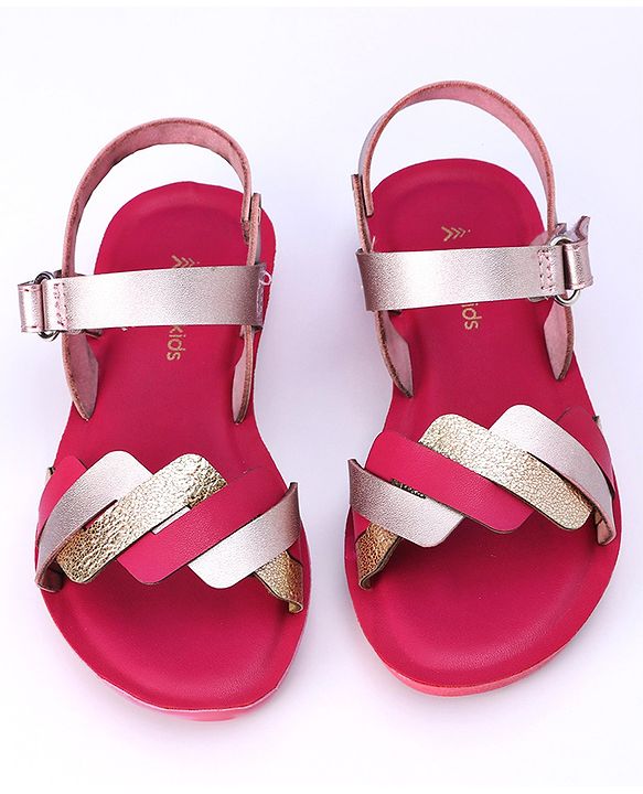 Pine Kids Sandals With Velcro Closure - Fuchsia