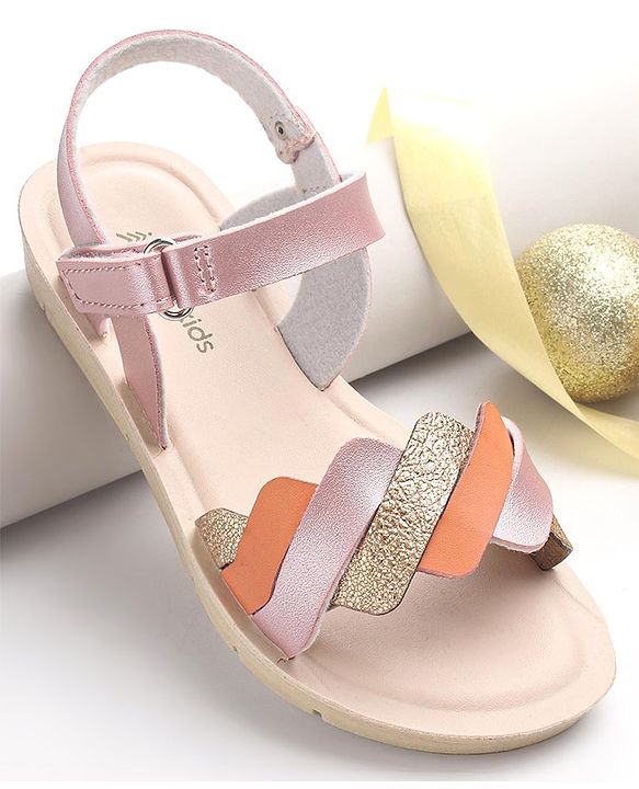 Pine Kids Sandals With Velcro Closure - Yellow