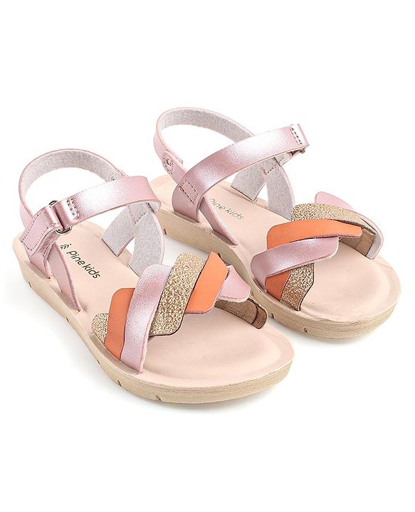 Pine Kids Sandals With Velcro Closure - Fuchsia