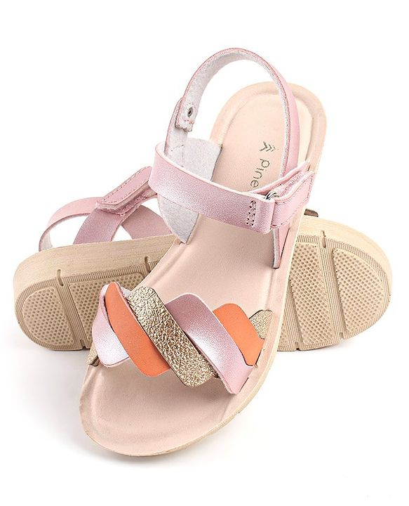 Pine Kids Sandals With Velcro Closure - Fuchsia