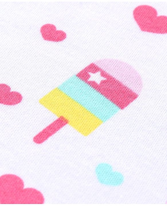 Babyhug 100% Cotton Puff Sleeves Onesies Pack of 5 - Multicolour