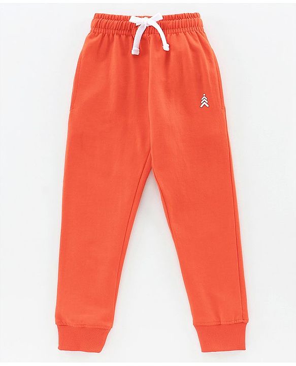 Pine Kids 100% Cotton Full Length Biowashed Lounge Pants Pack of 2 - Grey Orange