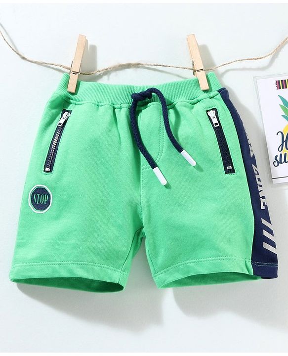 Babyhug Shorts with Drawstring - Green