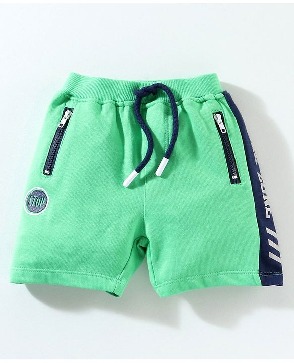 Babyhug Shorts with Drawstring - Green
