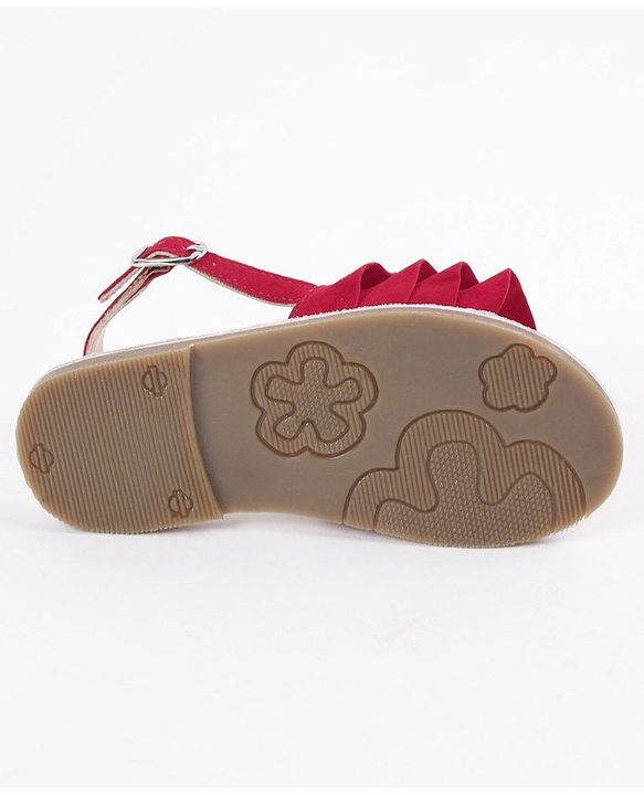 Pine Kids Party Wear Sandals - Red