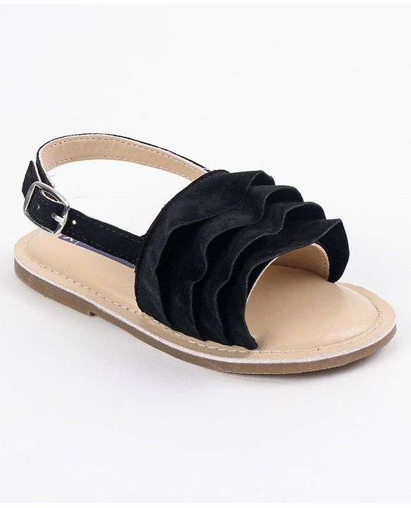 Pine Kids Party Wear Sandals - Black