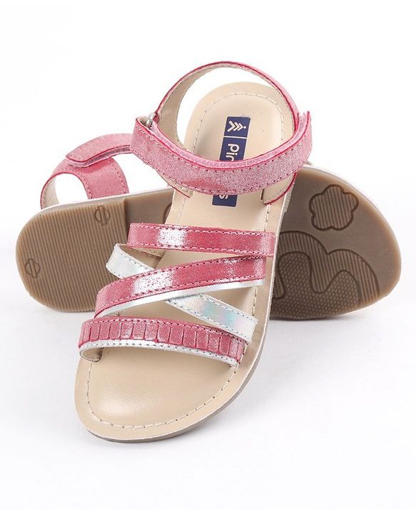Pine Kids Party Wear Flat Sandals - Pink