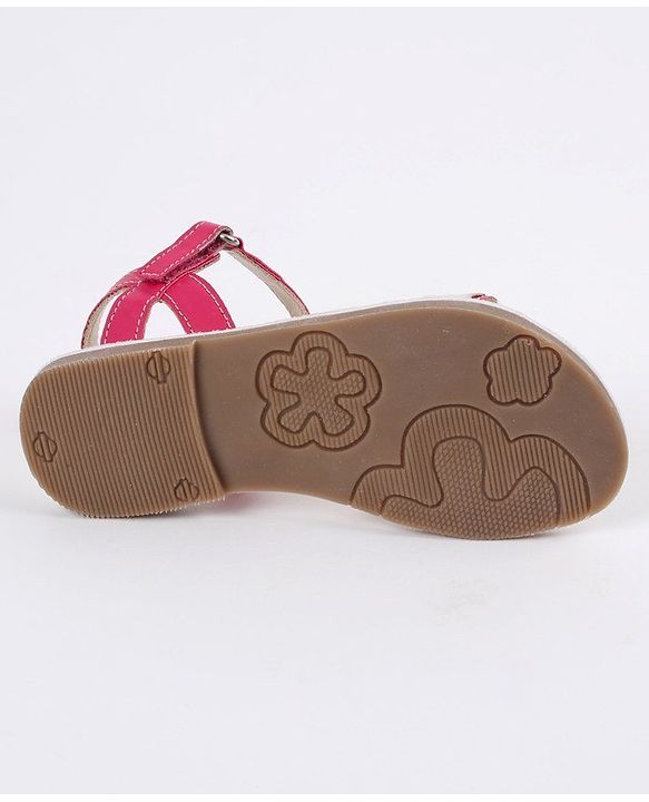 Pine Kids Party Wear Sandals Sequin & Cutwork Detail - Pink