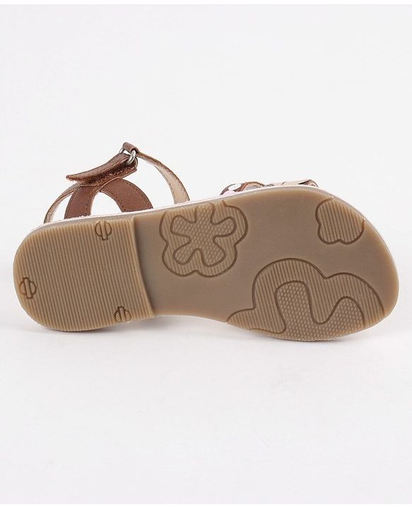 Pine Kids Party Wear Sandals Sequin & Cutwork Detail - Pink