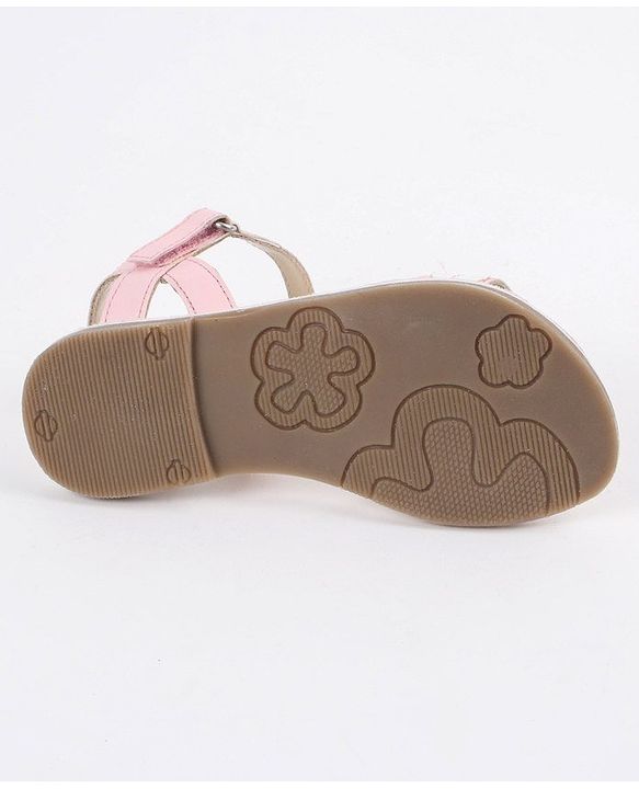 Pine Kids Party Wear Sandals Sequin & Cutwork Detail - Pink