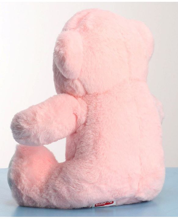 Babyhug Plush Teddy Bear Soft Toy Pink Height 30 cm (Colour Bow May Vary)