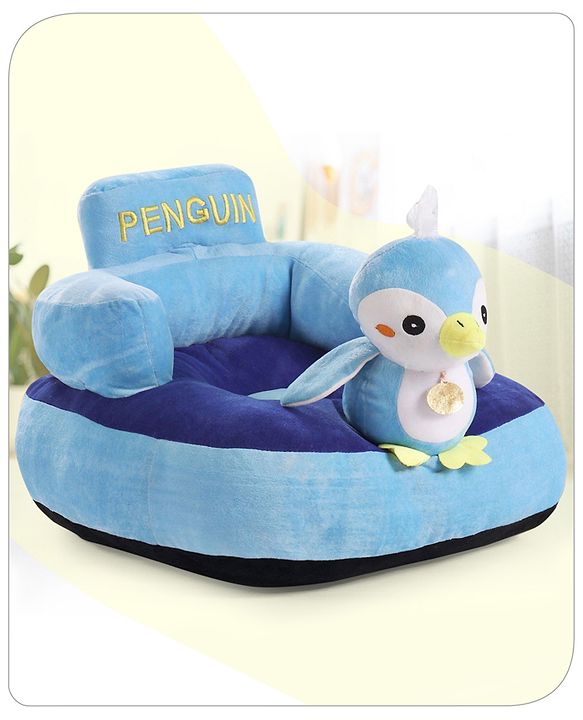 Babyhug Kids Penguin Shaped Sofa Chair - Blue