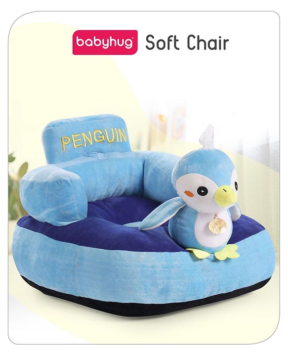 Babyhug Kids Penguin Shaped Sofa Chair - Blue