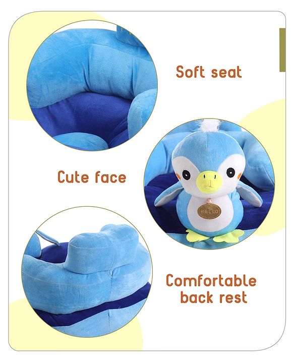 Babyhug Kids Penguin Shaped Sofa Chair - Blue