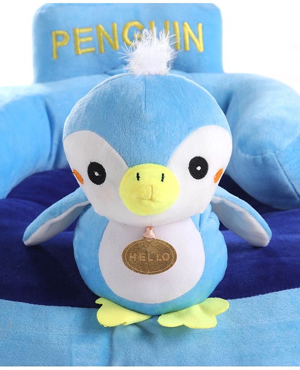 Babyhug Kids Penguin Shaped Sofa Chair - Blue