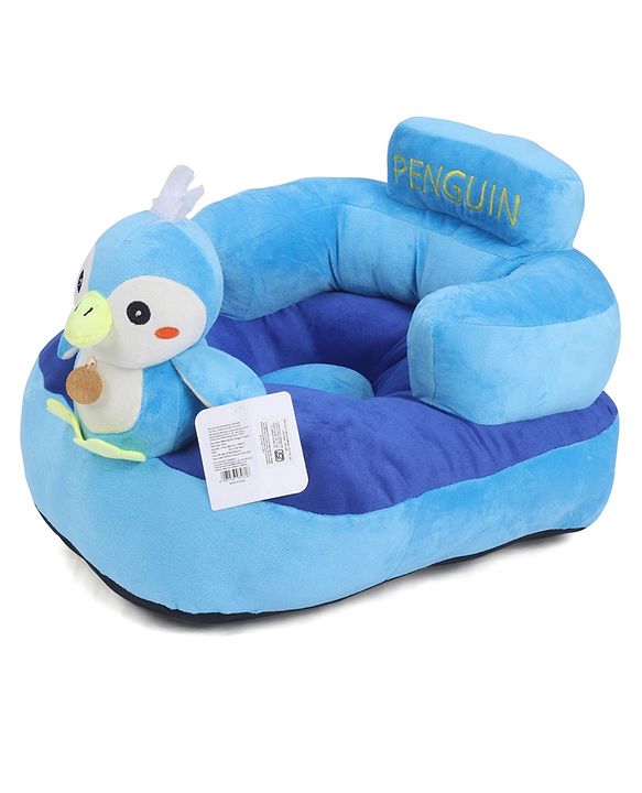Babyhug Kids Penguin Shaped Sofa Chair - Blue