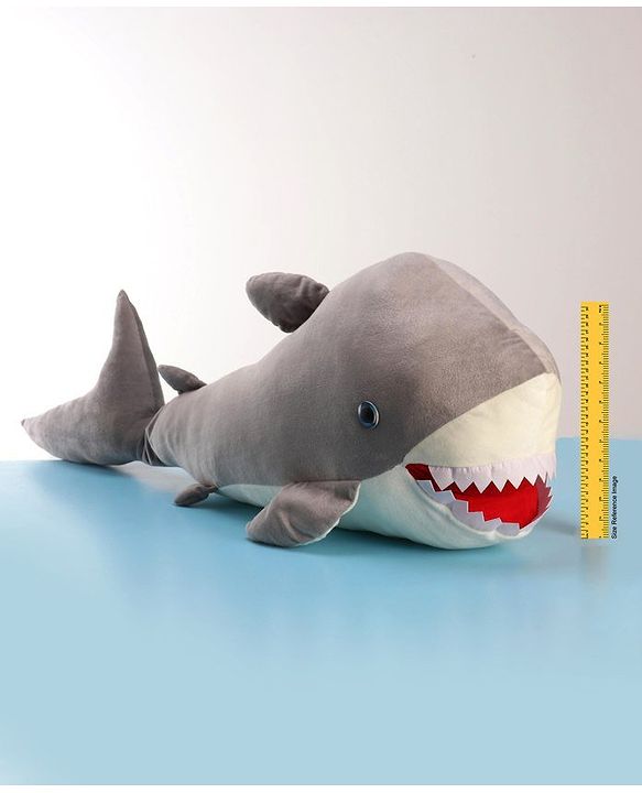 Babyhug Shark Soft Toy Grey - Length 100 cm