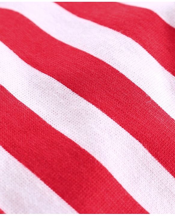 Babyhug Full Length Striped Lounge Pant - Red