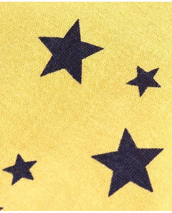 Babyhug Full Lounge Pants Star Print - Yellow