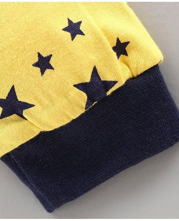 Babyhug Full Lounge Pants Star Print - Yellow