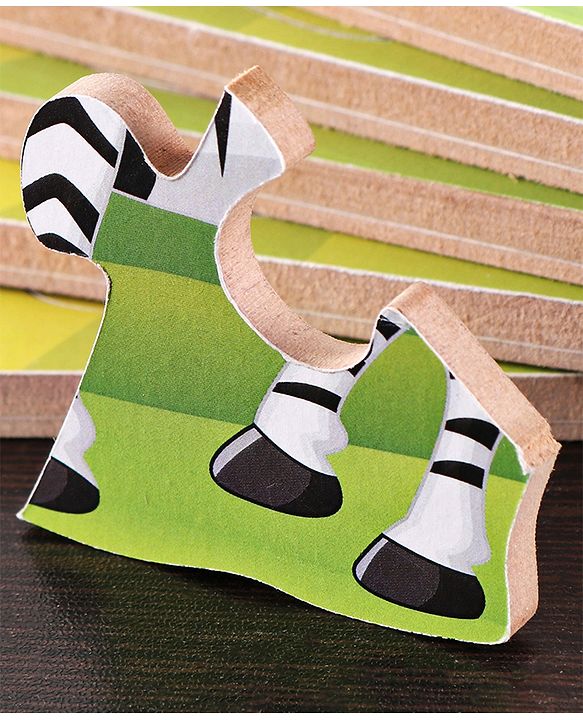 Babyhug 5 in 1 Premium Wooden Jigsaw Farm Animal 20 pcs puzzle - Set of 5| Educational Toy for Cognitive Development| Montessori Learning Toy| BIS Certified| 2 Years+
