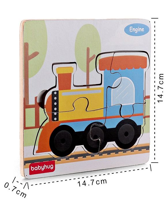 Babyhug 5 in 1 Premium Wooden Jigsaw Transport Vehicles 20 pcs puzzle - Set of 5| Educational Toy for Cognitive Development| Montessori Learning Toy| BIS Certified| 2 Years+