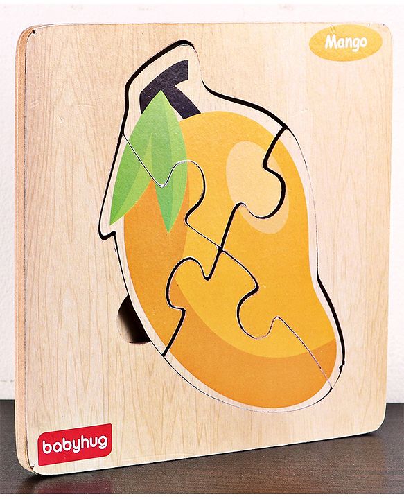 Babyhug 5 in 1 Premium Wooden Jigsaw Fruits 20 pcs puzzle - Set of 5| Educational Toy for Cognitive Development| Montessori Learning Toy| BIS Certified| 2 Years+