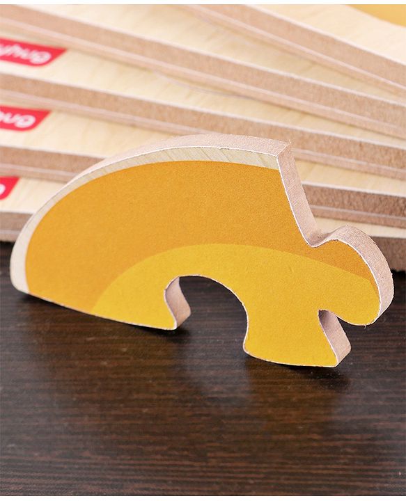 Babyhug 5 in 1 Premium Wooden Jigsaw Fruits 20 pcs puzzle - Set of 5| Educational Toy for Cognitive Development| Montessori Learning Toy| BIS Certified| 2 Years+