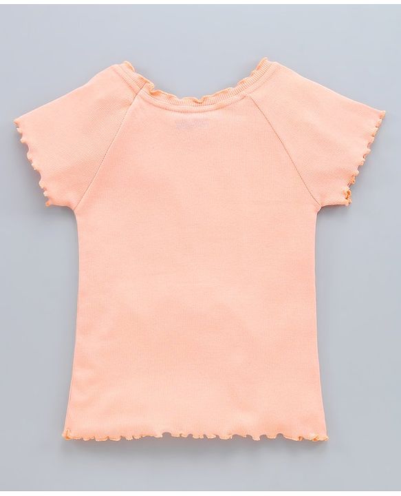 Pine Kids Half Sleeves Top - Peach