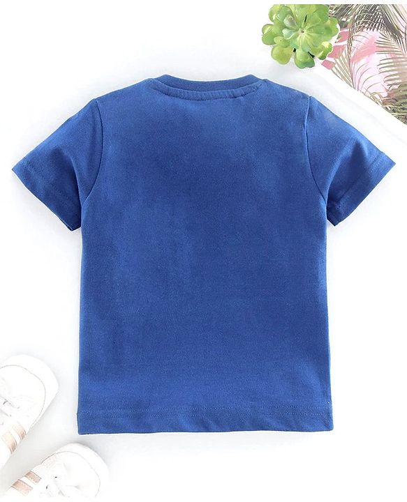 Babyhug Half Sleeves Biowashed Tee Donald Duck Print - Blue