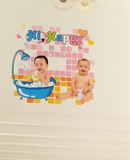 Babyhug Bath Tub Hi Happy Print - Cream Green