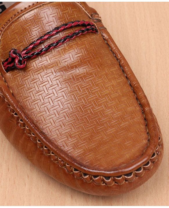 Pine Kids Slip-on Round Toe Party Wear Loafers with Cushioned Footbed - Brown