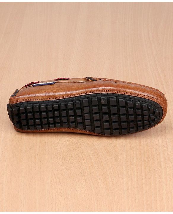 Pine Kids Slip-on Round Toe Party Wear Loafers with Cushioned Footbed - Brown