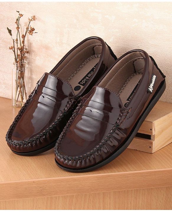 Pine Kids Round Toe Party Wear Loafers with Cushioned Footbed - Tan