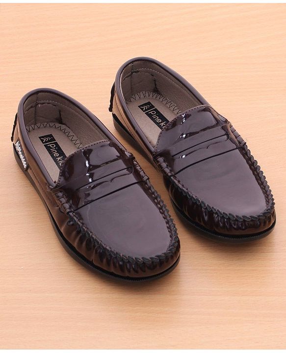 Pine Kids Round Toe Party Wear Loafers with Cushioned Footbed - Tan