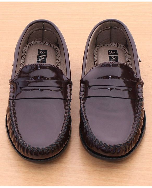 Pine Kids Round Toe Party Wear Loafers with Cushioned Footbed - Tan