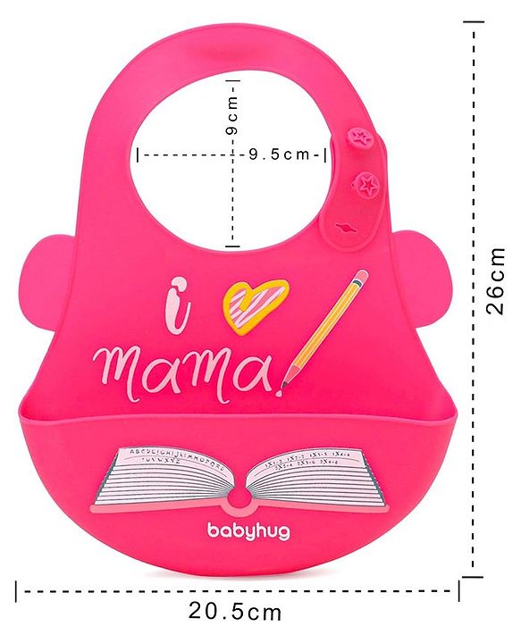 Babyhug Soft Silicone Feeding Bib  Bird Print, Yellow| Waterproof, Tear-Resistant, Easy to Wear| With Deep Crumb Catcher| Adjustable Fit| Foldable & Easy to Carry