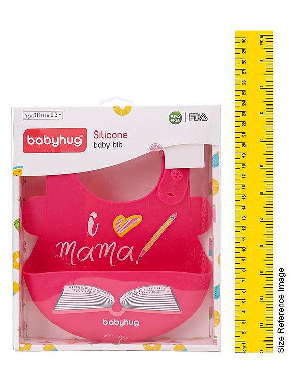 Babyhug Soft Silicone Feeding Bib  Bird Print, Yellow| Waterproof, Tear-Resistant, Easy to Wear| With Deep Crumb Catcher| Adjustable Fit| Foldable & Easy to Carry