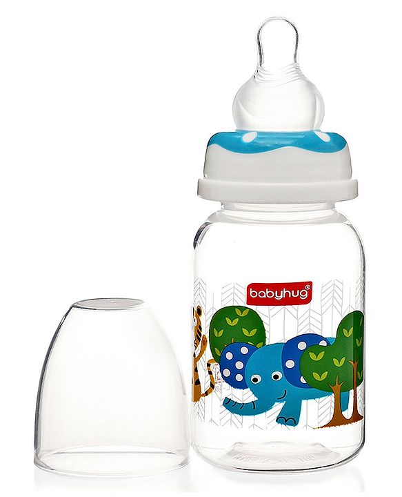 Babyhug Feeding Bottle Pack of 4 With Drying Rack Blue - 2 x 125 ml, 2 x 250 ml