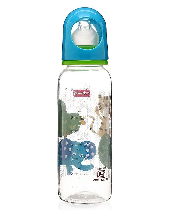 Babyhug Feeding Bottle Pack of 4 With Drying Rack Blue - 2 x 125 ml, 2 x 250 ml