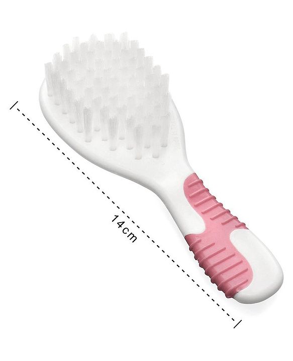 Babyhug Soft Bristle Baby Hair Brush and Comb Set Gentle  Pink |Scalp Care | Soft Bristle | BPA Free | Perfect Gift | Eco-Friendly | Round Tip