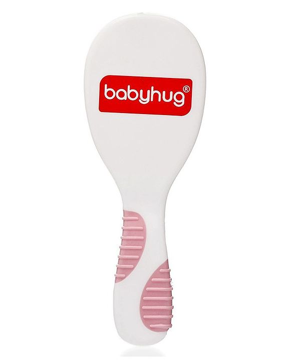 Babyhug Soft Bristle Baby Hair Brush and Comb Set Gentle  Pink |Scalp Care | Soft Bristle | BPA Free | Perfect Gift | Eco-Friendly | Round Tip