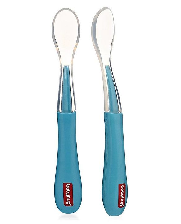 Babyhug Silicone Spoon Pack of 2 - Blue