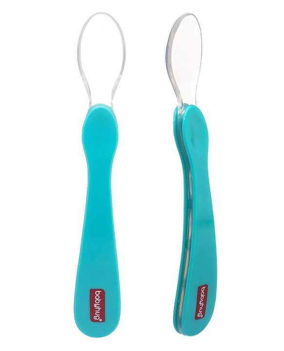 Babyhug Lumi Silicone Spoon Pack of 2 - Blue