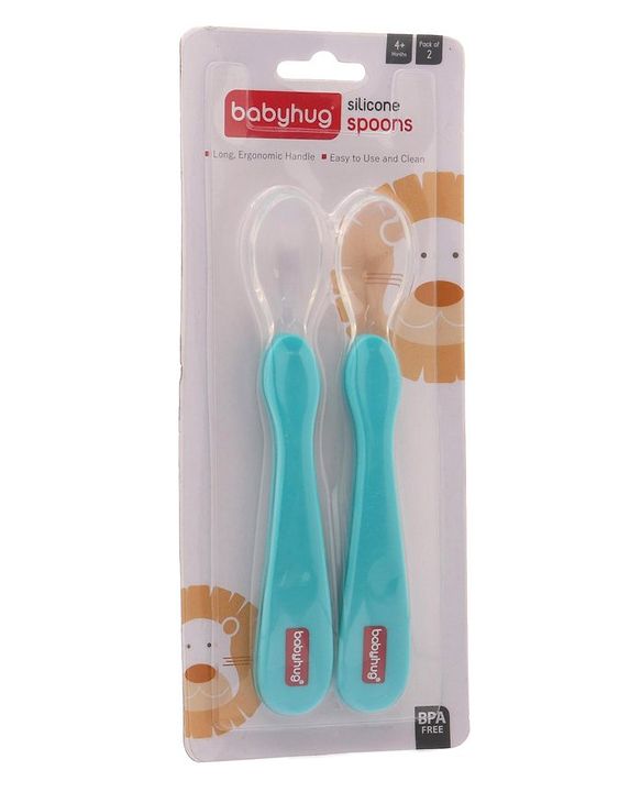 Babyhug Lumi Silicone Spoon Pack of 2 - Blue